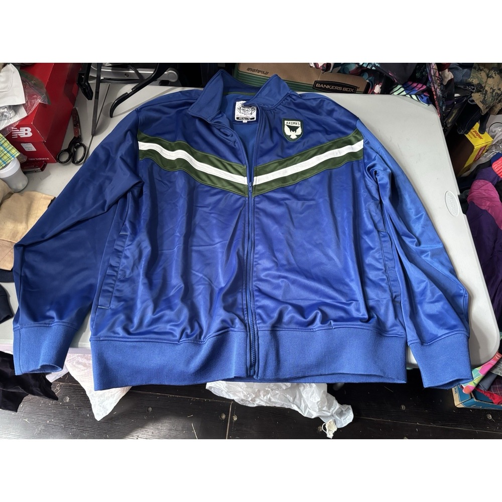 Akademiks Vtg Men's Lightweight Blue Track Jacket 2XL